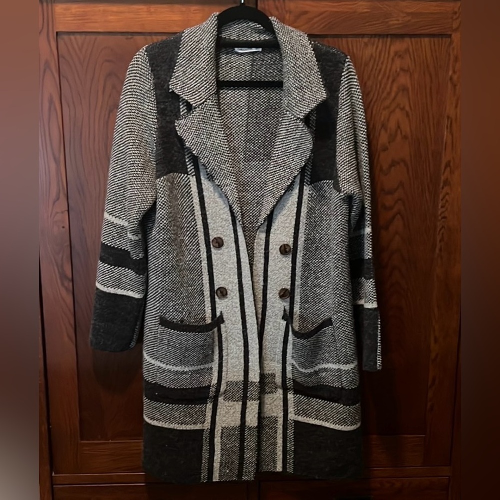 Pink Clover cardigan sweater. Size Large.